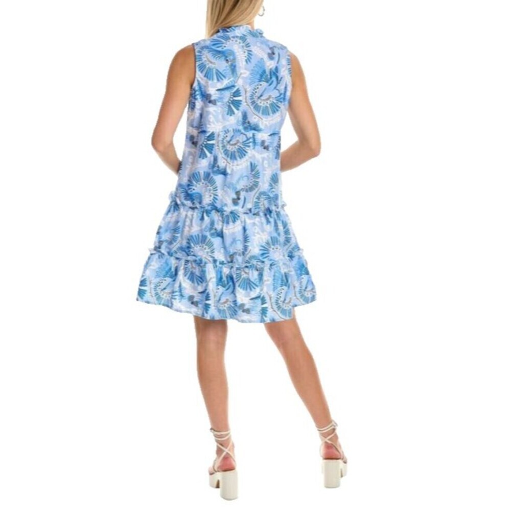 Sail to Sable Blue Bradley Bib A Line Dress Boho Cottagecore Resort Size XS - Picture 2 of 10